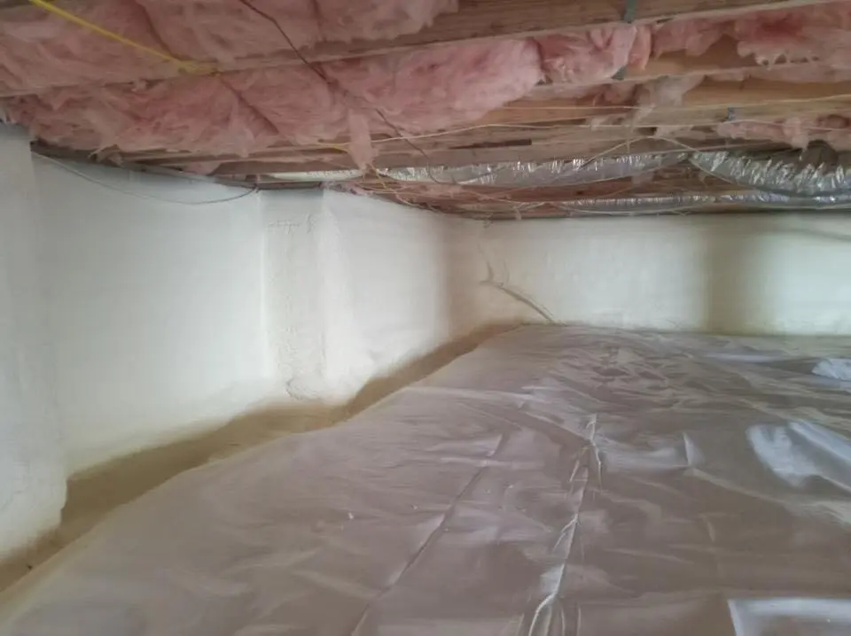 Crawl space encapsulation with closed-cell spray foam for Spray Foam Roofing in Valley Falls
